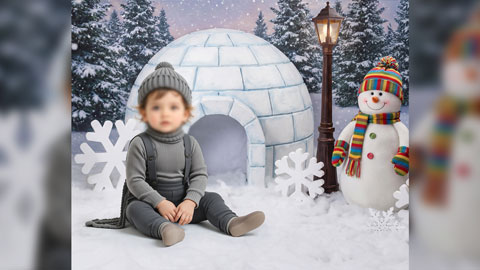 بک گراند زمستانی برفی 1303