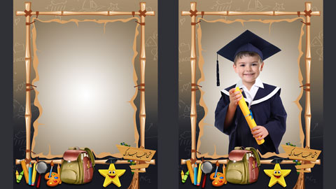 دانلود بک گراند عکس مدرسه الفبا کودکانه با تم فانتزی