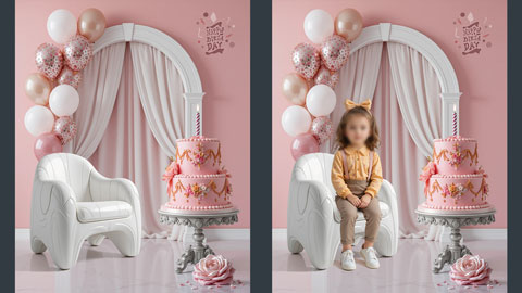 بک گراند جشن تولد کودکانه 520