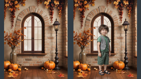 بک گراند پاییزی دختر 424