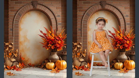 بک گراند پاییزی فتوشاپ کودکانه 416