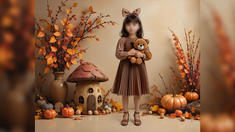 بک گراند کودک پاییزی 423