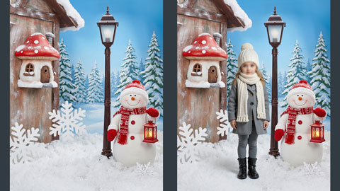 بک گراند زمستانی آتلیه کودک