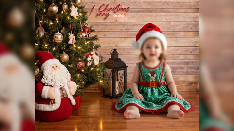 بک گراند کریسمس آتلیه کودک