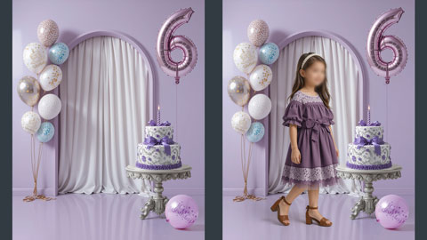 بک گراند تولد 6 سالگی 517