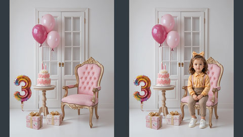 بک گراند تولد سه سالگی دخترانه 514