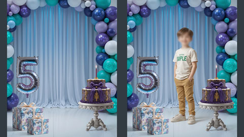 بک گراند جشن تولد 5 سالگی فتوشاپ 524