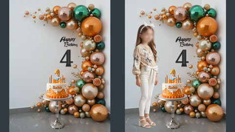 بک گراند جشن تولد دخترانه برای فتوشاپ 501